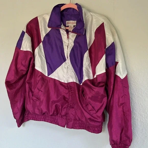 Vintage 80s Rhoda Lynne Windbreaker Jacket L - Picture 3 of 10